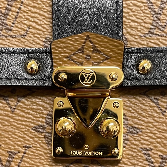 Louis Vuitton Reverse Monogram Essential Trunk Mini Bag R98571 Chain w Carabiner - Picture 6 of 16